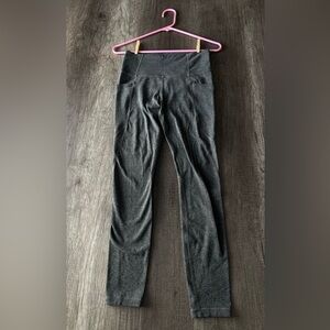 Athleta Heather Gray Salutation Stash Pocket Leggings